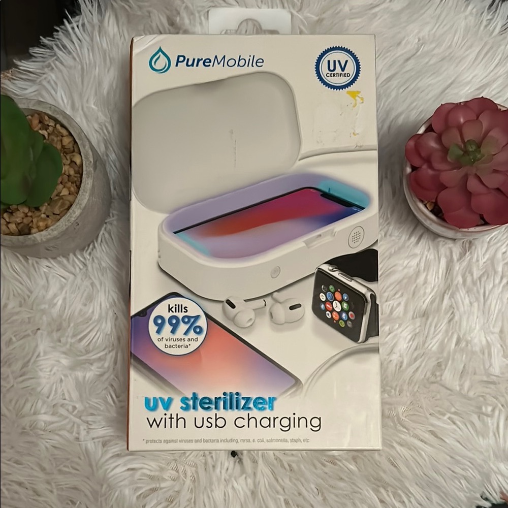 White UV Sterilizer with USB Charging